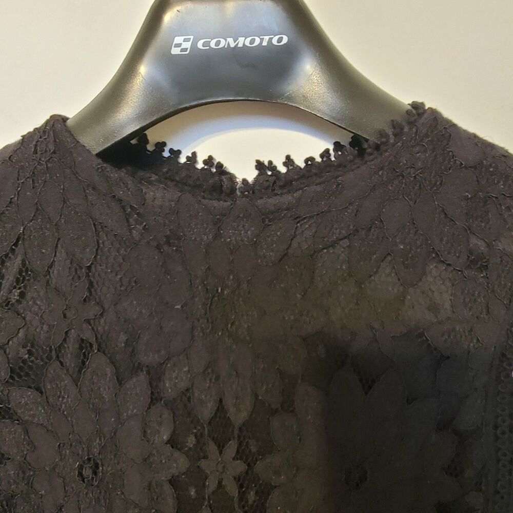 Pretty Little Thing Dress Sz 6 Black Lace Bodycon Whimsigoth Fairy Dark Romantic - Picture 4 of 8